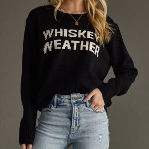 panache apparel whiskey weather black white knit sweater